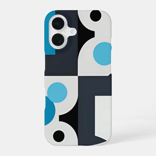 Modern Abstract Geometric Artwork iPhone 16 Case (Back)