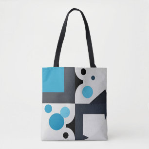Modern Abstract Geometric Artwork Tote Bag