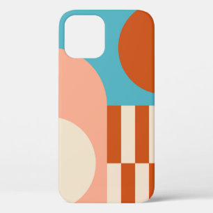 Modern abstract geometric background with circles, iPhone 12 case