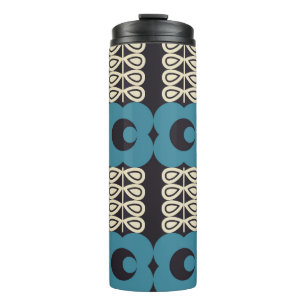 Modern abstract geometric background with stylised thermal tumbler