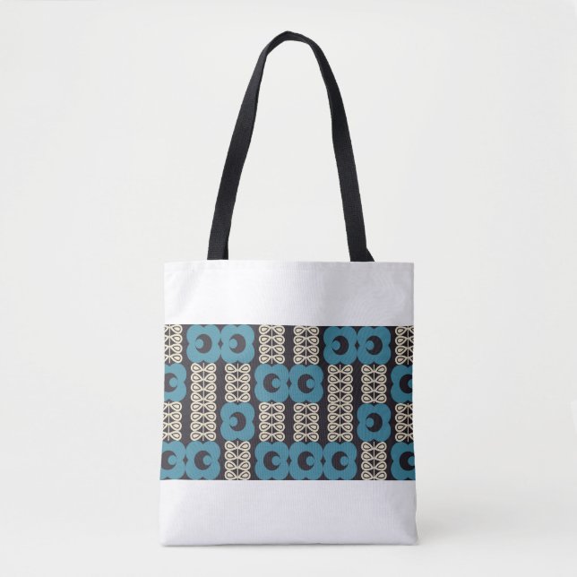 Modern abstract geometric background with stylised tote bag (Front)