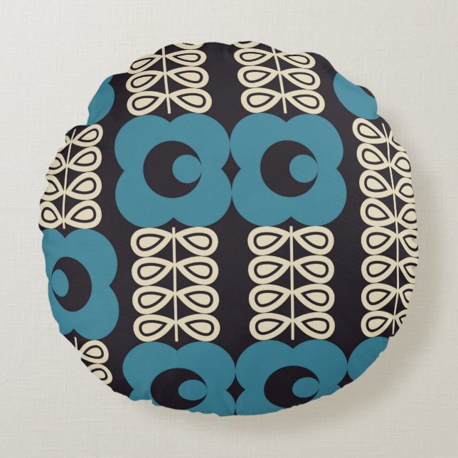 Modern abstract geometric background with stylized round cushion (Front)