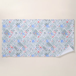 Modern abstract geometric. beach towel