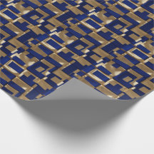 Modern Abstract Geometric Blue and Gold