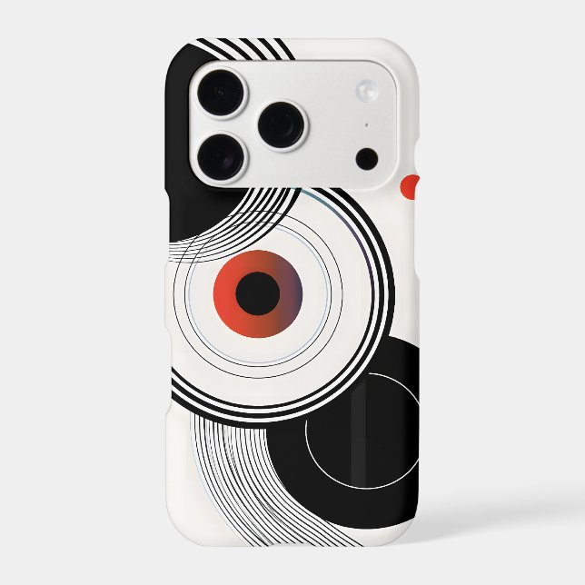 Modern Abstract Geometric Circles Minimalist Art (Back)