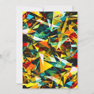 Modern Abstract Geometric Colorful Crystal Glass Holiday Card