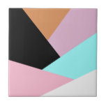 Modern abstract geometric colour block pattern ceramic tile<br><div class="desc">Colourful geometric combination.</div>