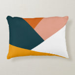 Modern abstract geometric colour block pattern decorative cushion<br><div class="desc">Colourful geometric combination.</div>