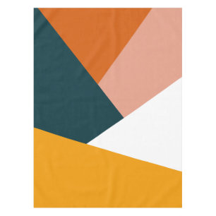 Modern abstract geometric colour block pattern tablecloth
