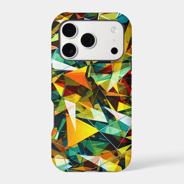 Modern Abstract Geometric Colourful Crystal Glass (Back)