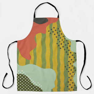 Modern abstract geometric composition with decorat apron