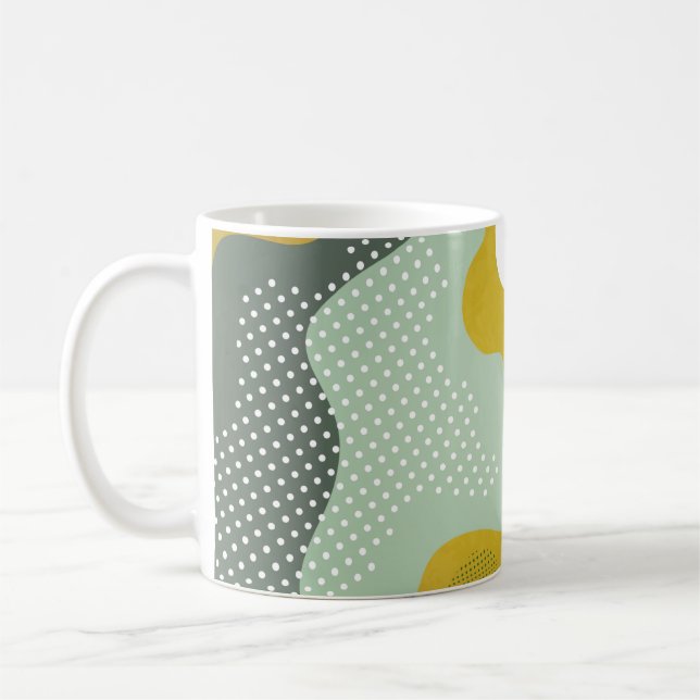Modern abstract geometric composition with decorat coffee mug (Left)