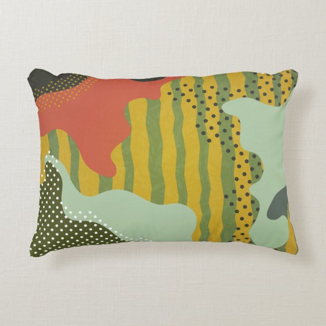 Modern abstract geometric composition with decorat decorative cushion (Front)