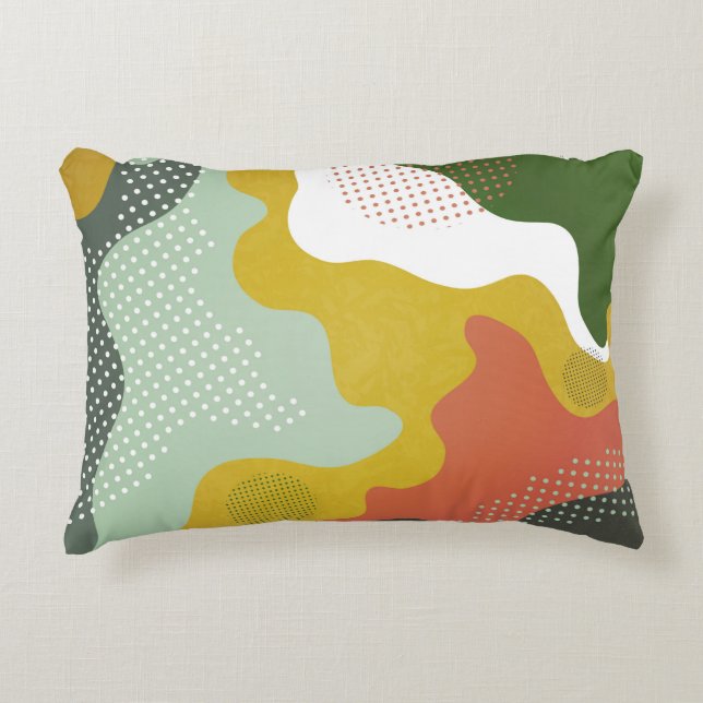 Modern abstract geometric composition with decorat decorative cushion (Front)