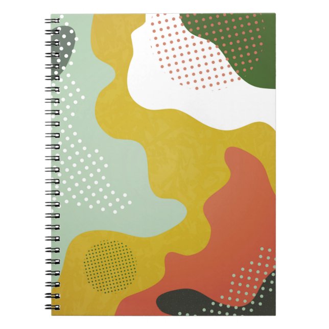 Modern abstract geometric composition with decorat notebook (Front)