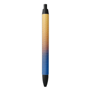 Modern abstract geometric digital pattern 1254 black ink pen