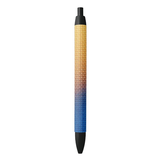 Modern abstract geometric digital pattern 1254 black ink pen (Front Vertical)