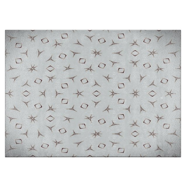 Modern Abstract Geometric Etched WoodCutting Board (Front)