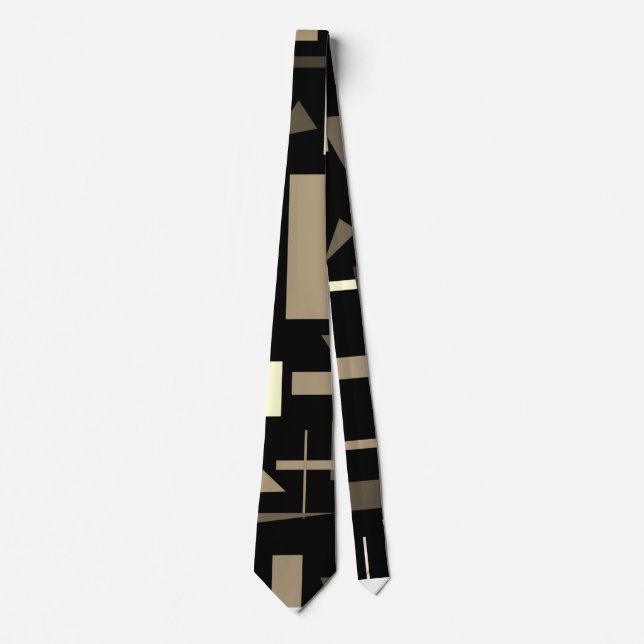 Modern Abstract Geometric Graphic Shape Pattern Tie (Front)