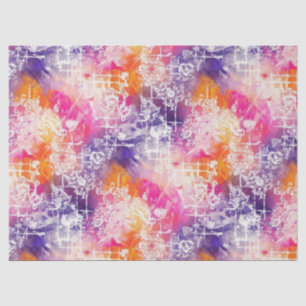 Modern Abstract Geometric Grid Pattern Tissue Paper