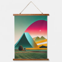 Modern Abstract Geometric Landscape Art Vibrant