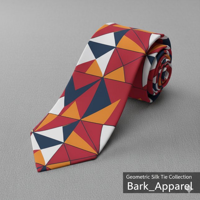 Modern Abstract Geometric Leaves Pattern Tie (Creator Uploaded)