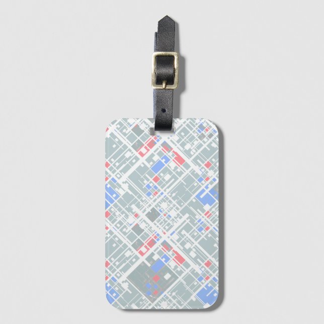 Modern abstract geometric. luggage tag (Front Vertical)