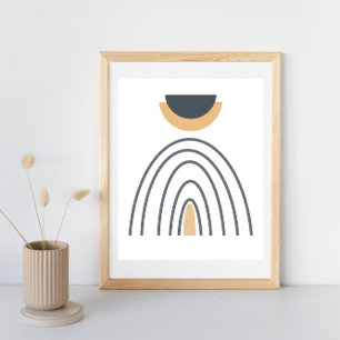 Modern Abstract Geometric Minimalist Poster