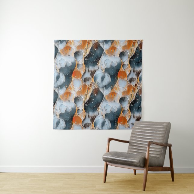 Modern abstract geometric pattern 52 tapestry (In Situ)