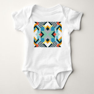 Modern Abstract Geometric Pattern. Baby Bodysuit