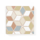 Modern abstract geometric pattern blue green brown