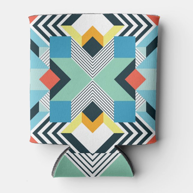 Modern Abstract Geometric Pattern. Can Cooler (Front)