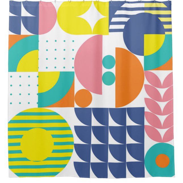 Modern Abstract Geometric pattern or Abstract Patt Shower Curtain (Front)