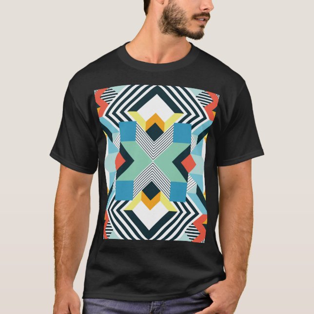 Modern Abstract Geometric Pattern. T-Shirt (Front)
