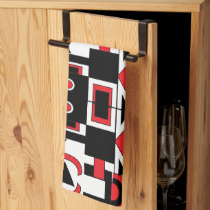 Modern Abstract Geometric Pattern Tea Towel