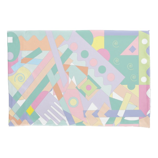 Modern Abstract Geometric Pattern Trendy Pillowcase (Front)