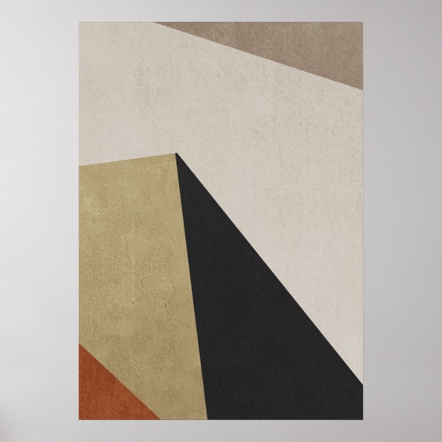 Modern Abstract Geometric Pattern Wall Art Poster (Front)