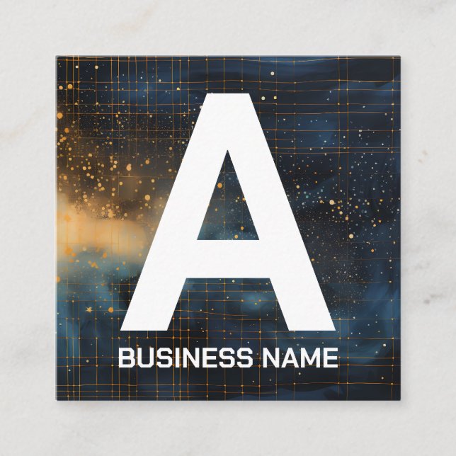 Modern Abstract Geometric QR Code Calling Card (Front)