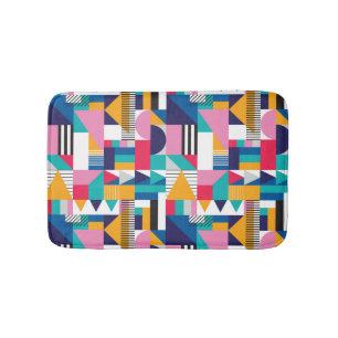Modern Abstract Geometric Seamless Pattern Bath Mat