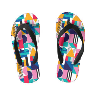 Modern Abstract Geometric Seamless Pattern Kid's Thongs