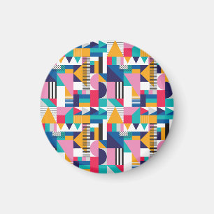 Modern Abstract Geometric Seamless Pattern Magnet