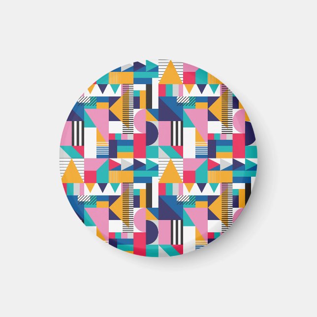 Modern Abstract Geometric Seamless Pattern Magnet (Front)