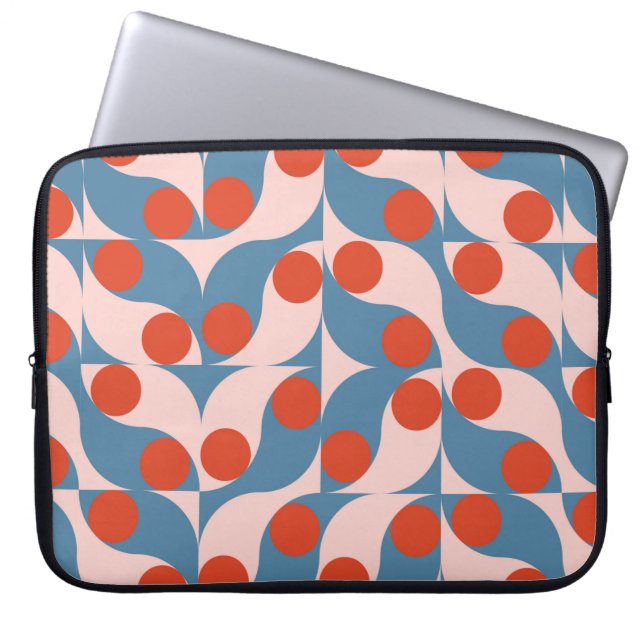 Modern abstract geometric seamless pattern with ci laptop sleeve (Front)