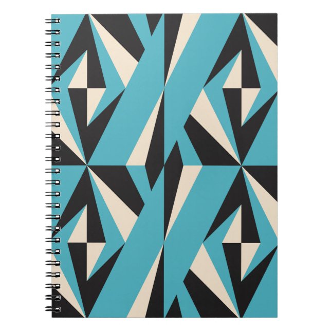 Modern abstract geometric seamless pattern with tr notebook (Front)