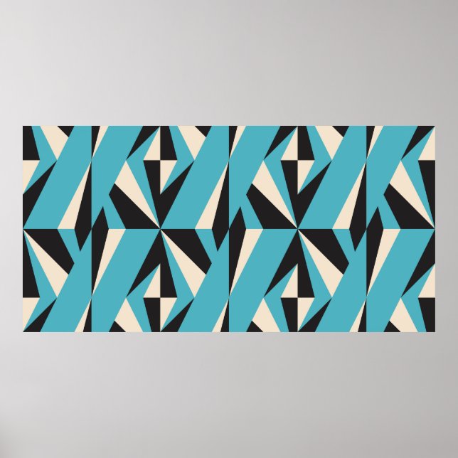 Modern abstract geometric seamless pattern with tr poster (Front)