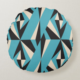 Modern abstract geometric seamless pattern with tr round cushion