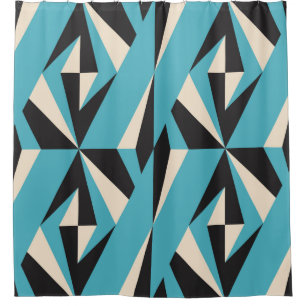 Modern abstract geometric seamless pattern with tr shower curtain