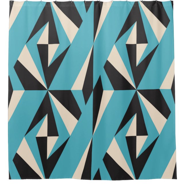 Modern abstract geometric seamless pattern with tr shower curtain (Front)