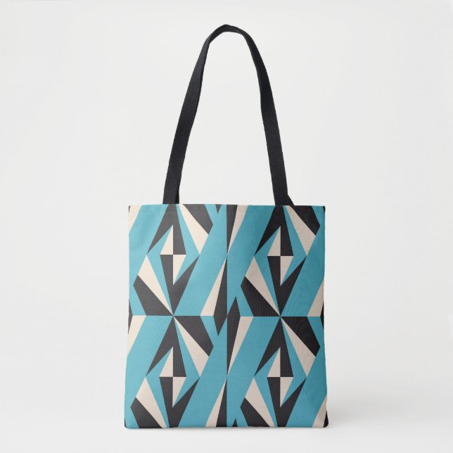 Modern abstract geometric seamless pattern with tr tote bag (Front)