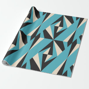 Modern abstract geometric seamless pattern with tr wrapping paper